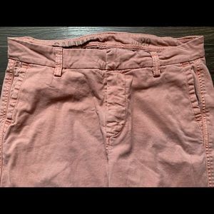 Salmon pink crop pants